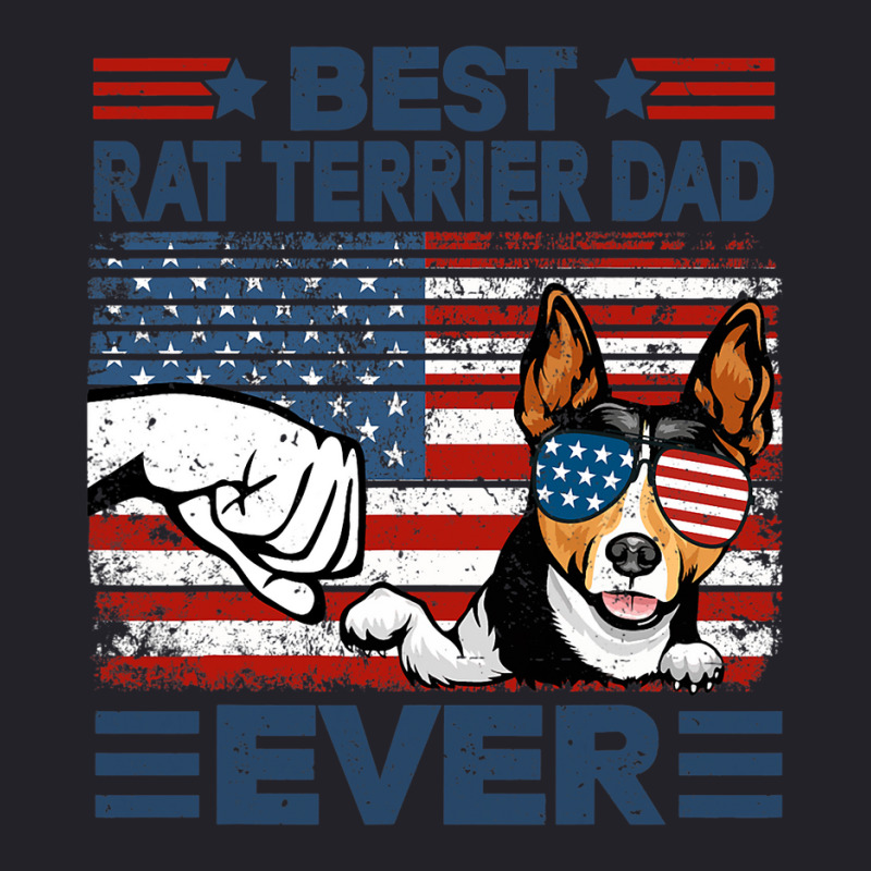 Best Rat Terrier Dad Ever American Flag Fathers Da Unisex Sherpa-Lined Denim Jacket by FriedBarcia | Artistshot