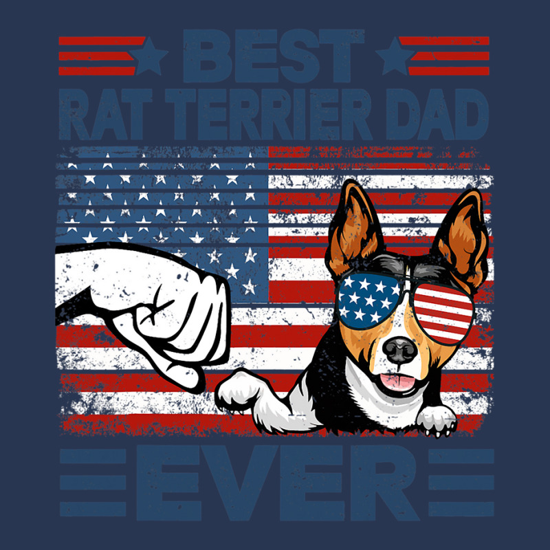 Best Rat Terrier Dad Ever American Flag Fathers Da Men Denim Jacket by FriedBarcia | Artistshot