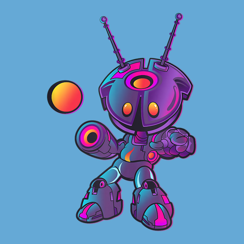 Cute Futuristic Gradient Robot Character Tank Top Basic T-shirt by corni3t6 | Artistshot