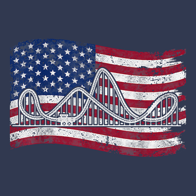 Roller Coaster American Flag Vintage T Shirt Basic T-shirt | Artistshot