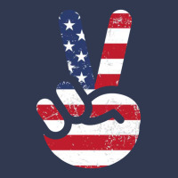 American Flag Peace Sign Hand T-shirt Fourth Of July Gift Basic T-shirt | Artistshot