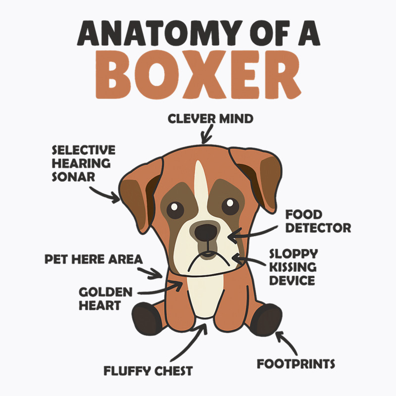 Anatomy Of A Boxer Cute Dogs Funny Dog Boxer 2 T-shirt | Artistshot