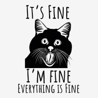 Black Cat Its Fine Im Fine Everythings Is Fine Gif Graphic T-shirt | Artistshot