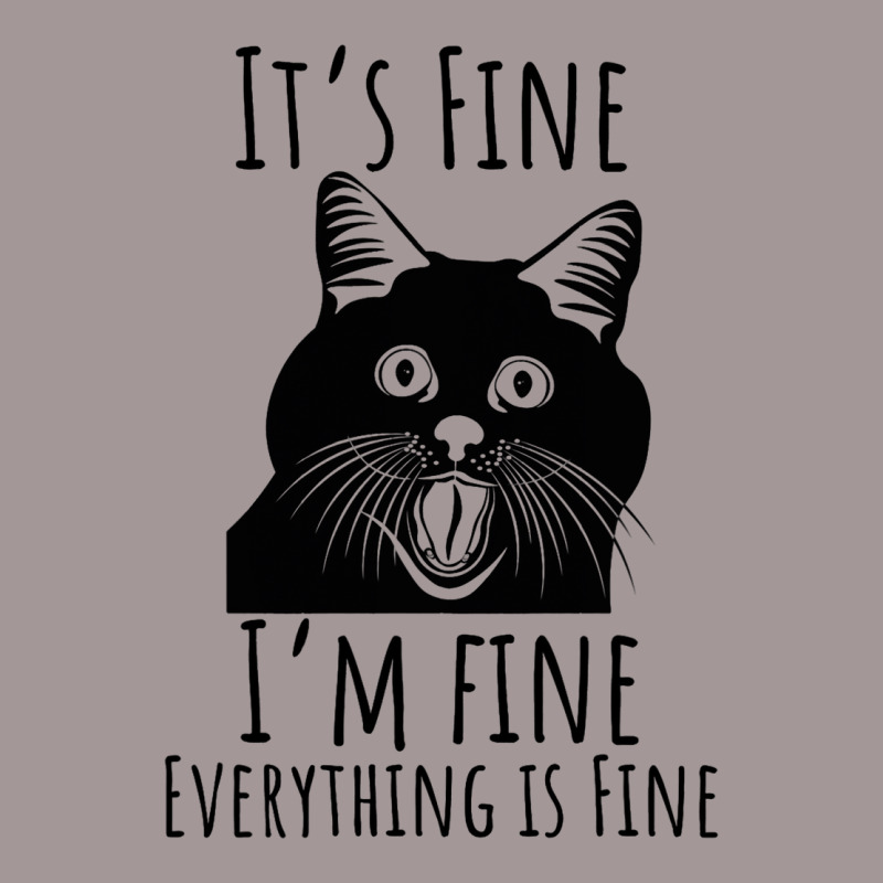 Black Cat Its Fine Im Fine Everythings Is Fine Gif Vintage Hoodie | Artistshot