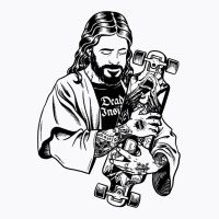 Badass Jesus Punk With Tattoos Loves Skateboard An T-shirt | Artistshot