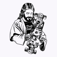 Badass Jesus Punk With Tattoos Loves Skateboard An Tank Top | Artistshot