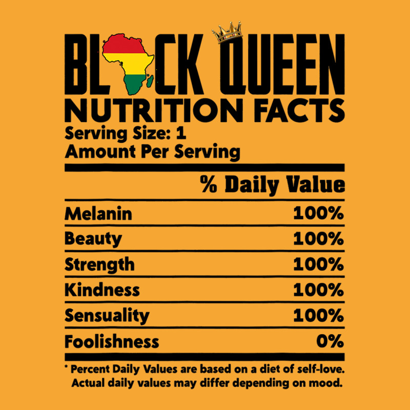 Black Queen Nutrition Facts Melanin Skin Pride Afr Basic T-shirt | Artistshot