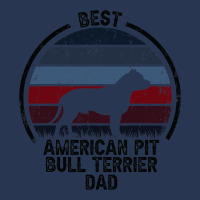 Best Dog Father Dad Vintage American Pitbull Terri Ladies Denim Jacket | Artistshot