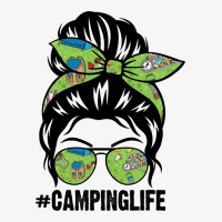 Camping Life Messy Bun Hair Camping Lovers Womens Champion Hoodie | Artistshot