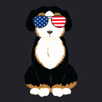 4th Of July Bernedoodle Dog Patriotic Usa American Unisex Sherpa-lined Denim Jacket | Artistshot