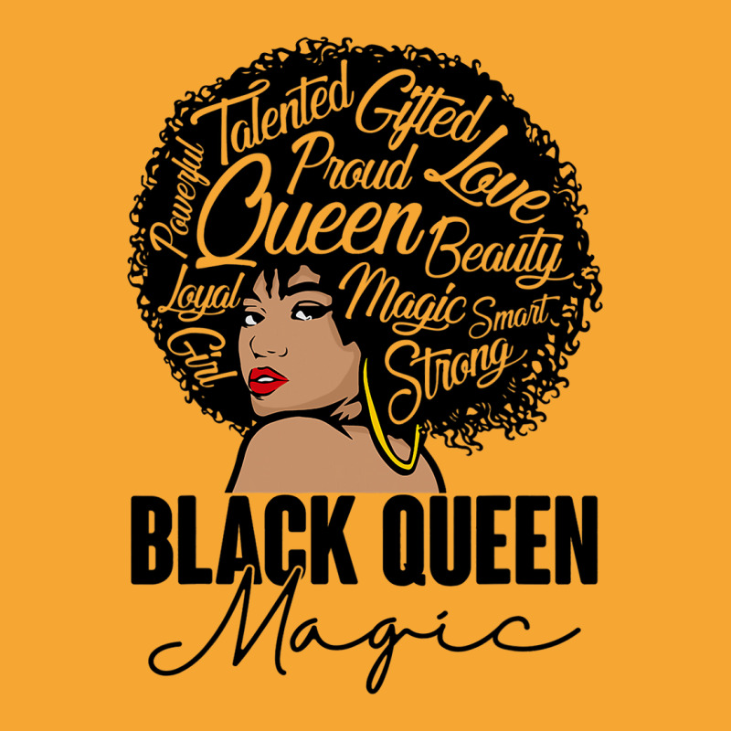 Black Queen Magic Bhm Melanin Skin Pride Afro Girl Basic T-shirt | Artistshot