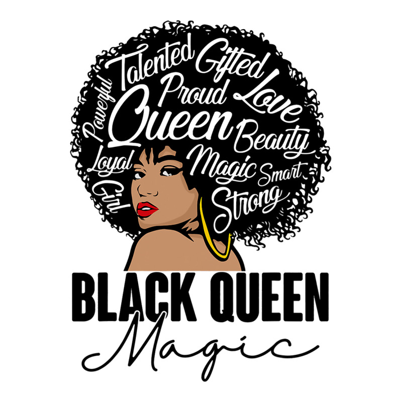 Black Queen Magic Bhm Melanin Skin Pride Afro Girl 3/4 Sleeve Shirt | Artistshot