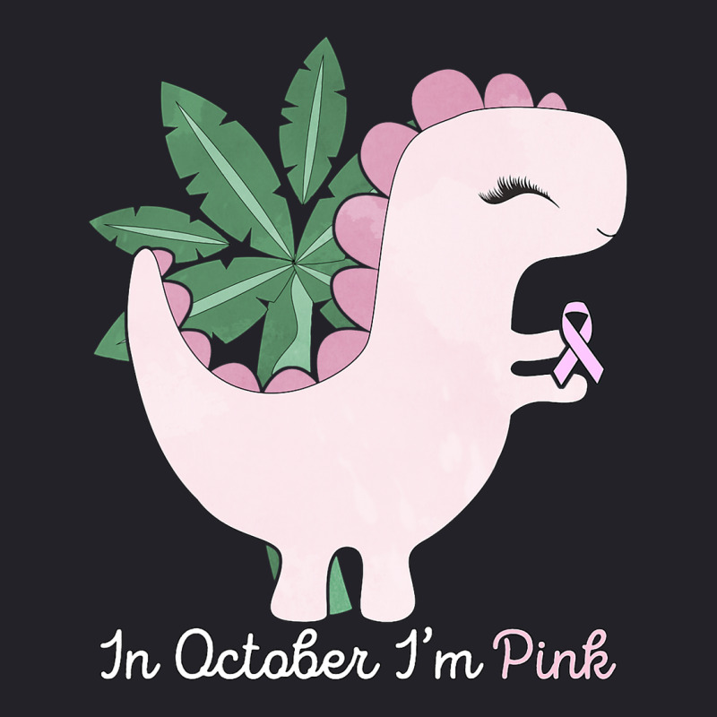 In October Im Pink Dinosaur Ribbon Breast Cancer A Unisex Sherpa-lined Denim Jacket | Artistshot