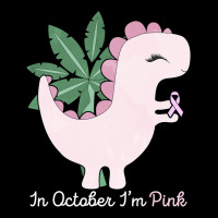 In October Im Pink Dinosaur Ribbon Breast Cancer A Pocket T-shirt | Artistshot