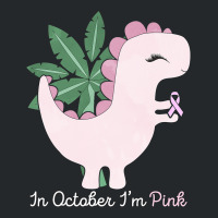 In October Im Pink Dinosaur Ribbon Breast Cancer A Crewneck Sweatshirt | Artistshot