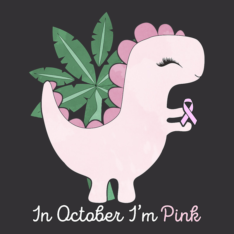 In October Im Pink Dinosaur Ribbon Breast Cancer A Vintage Short | Artistshot