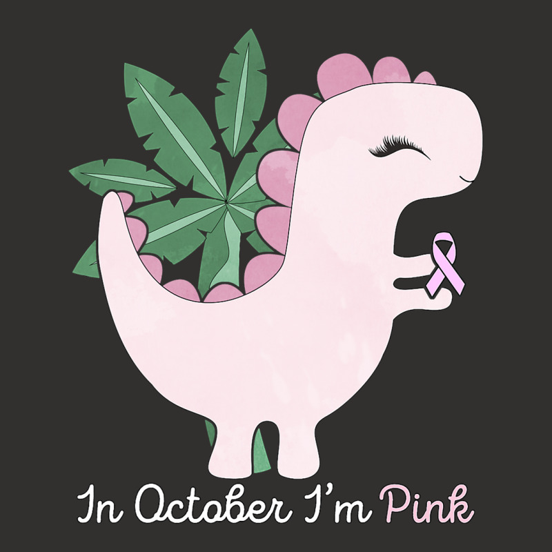 In October Im Pink Dinosaur Ribbon Breast Cancer A Champion Hoodie | Artistshot