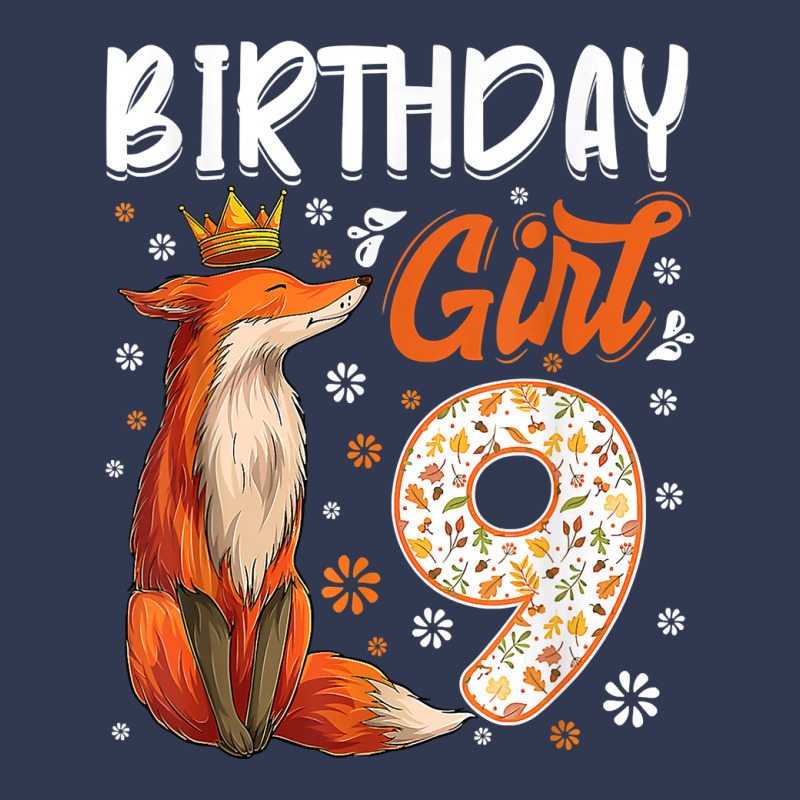 Fox Animal Lovers 9th Birthday Girl Fox B Day 9 Year Old T Shirt Basic T-shirt by sav.anzoey | Artistshot