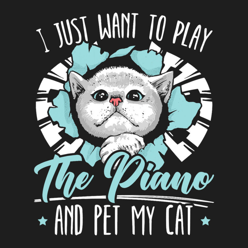 I Just Want To Play The Piano And Pet My Cat Piani Classic T-shirt | Artistshot