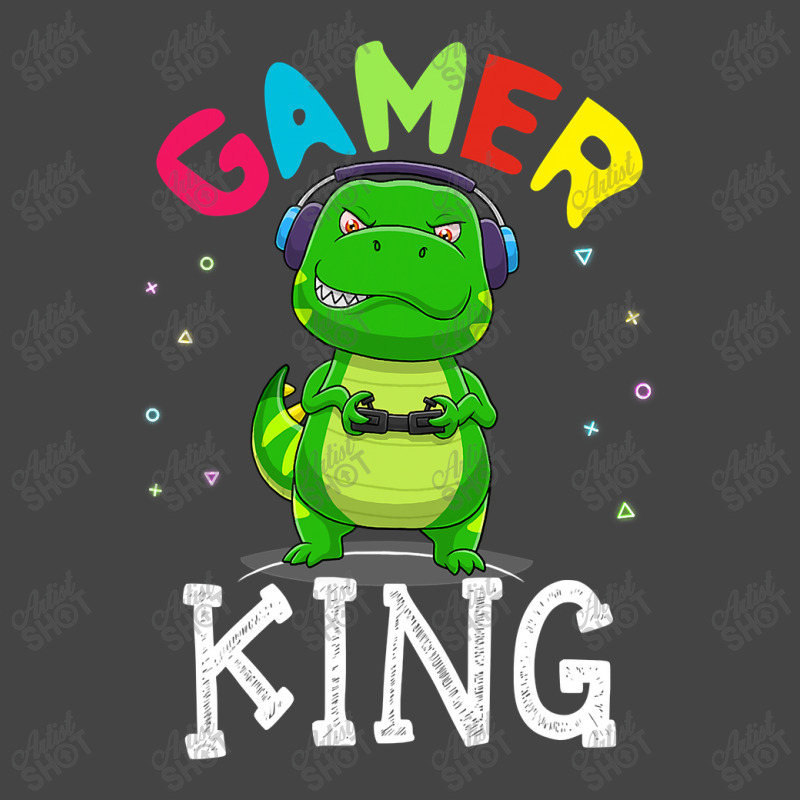 Thanksgiving Gamer King Trex Dinosaur Playing Video Games Kid Boys Gam Basic Youth T-shirt | Artistshot