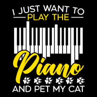 I Just Want To Play The Piano And Pet My Cat Piani V-neck Tee | Artistshot