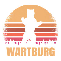 Wartburg Tennessee Vintage Bear Distressed Retro 80s Sunset Premium Raglan Crop Top | Artistshot