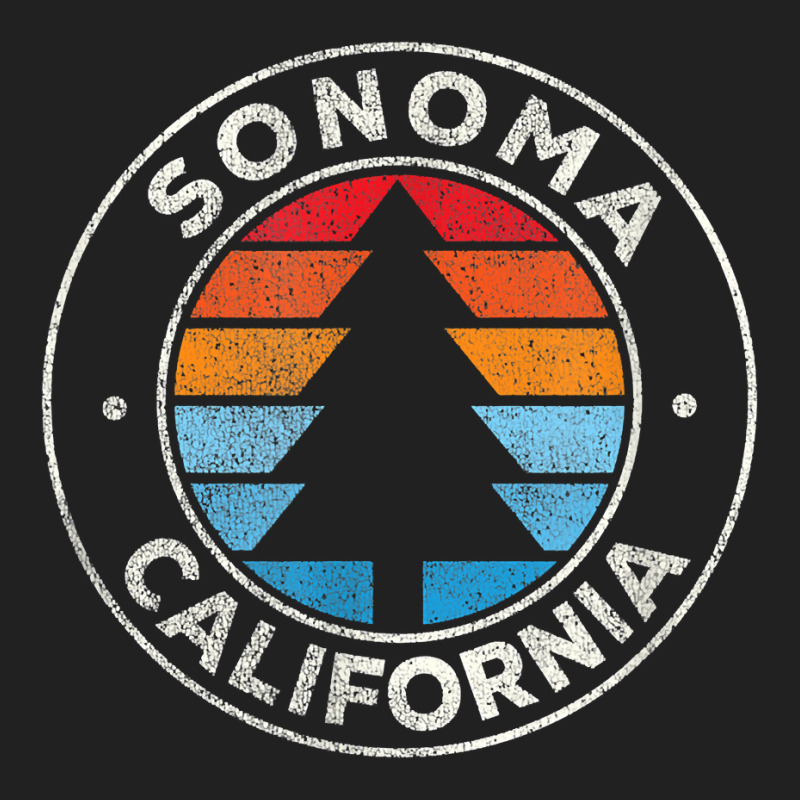 Sonoma California Ca Vintage Graphic Retro 70s T Shirt Basic T-shirt by michealamifflin | Artistshot