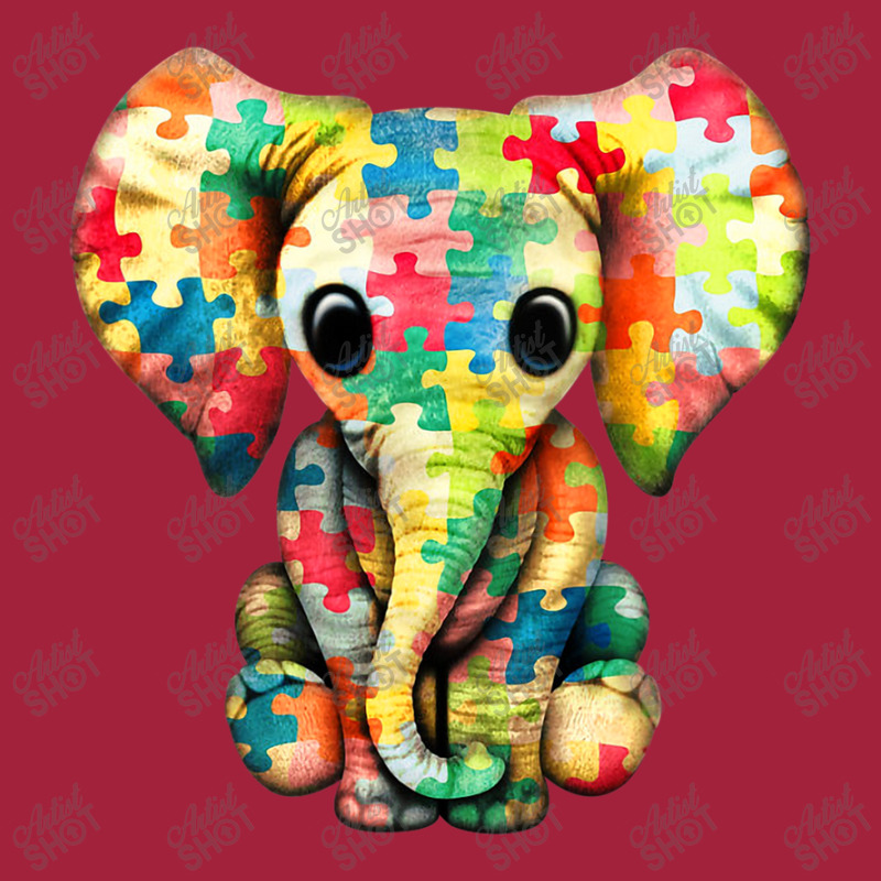 Baby Elephant Hippie Autism Awareness Puzzle Elephant Basic T-shirt by mrlee | Artistshot