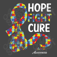 Hope Fight Cure Puzzle Pieces Ribbon Autism Awareness Basic T-shirt | Artistshot