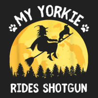 My Yorkie Rides Shotgun Funny Halloween Yorkshire Terrier T Shirt Basic Youth T-shirt | Artistshot