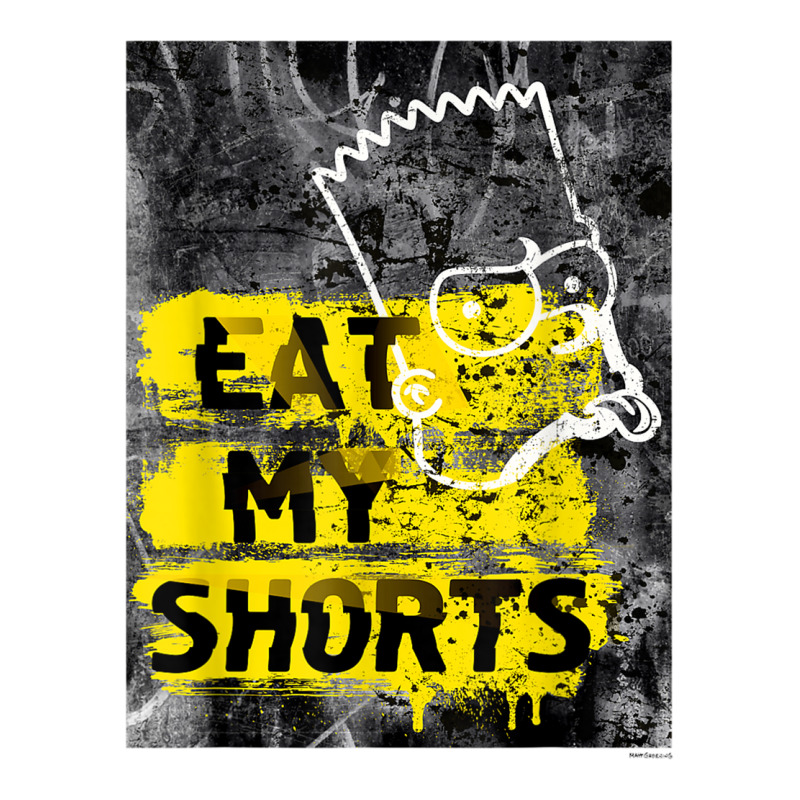 The Simpsons Bart Simpson Eat My Shorts Graffiti T Shirt Raglan Crop Top by cm-arts | Artistshot