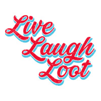 Live Laugh Loot (worn - Red Cyan) Raglan Crop Top | Artistshot