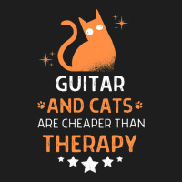 Guitar And Cats Are Cheaper Than A Therapy Men Wom Classic T-shirt | Artistshot