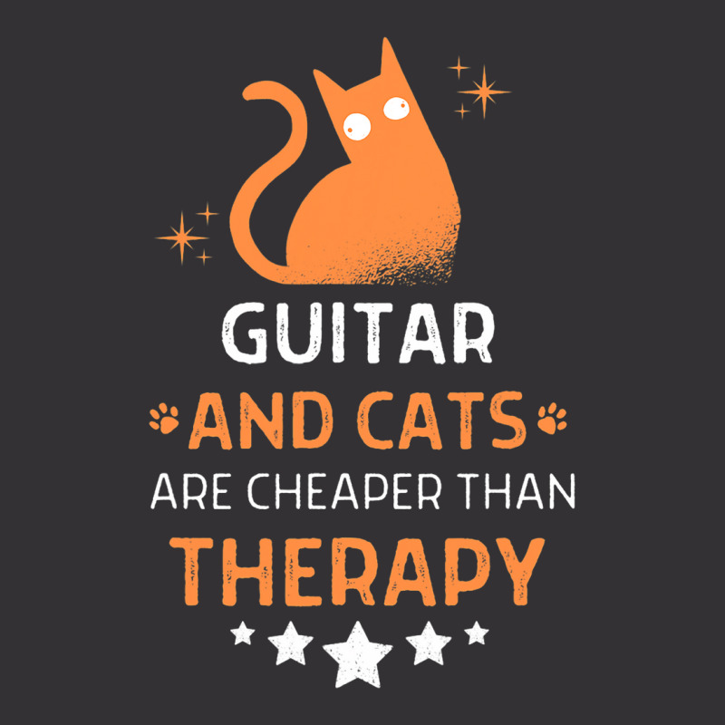 Guitar And Cats Are Cheaper Than A Therapy Men Wom Vintage Short by AnamarieStrawn | Artistshot