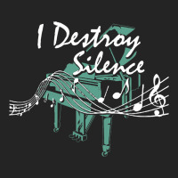 I Destroy Silence Piano Music Notes Musician Piani 3/4 Sleeve Shirt | Artistshot