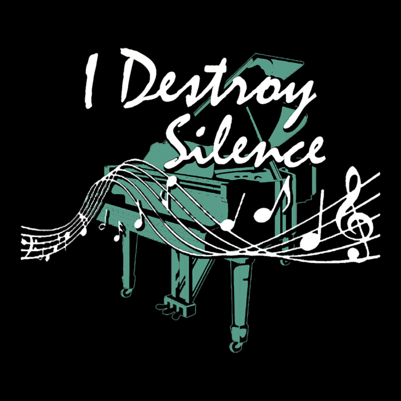 I Destroy Silence Piano Music Notes Musician Piani Zipper Hoodie | Artistshot