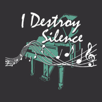 I Destroy Silence Piano Music Notes Musician Piani Vintage Hoodie | Artistshot