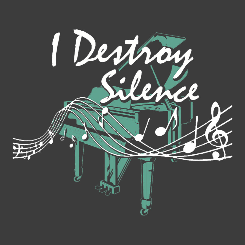 I Destroy Silence Piano Music Notes Musician Piani Men's Polo Shirt | Artistshot