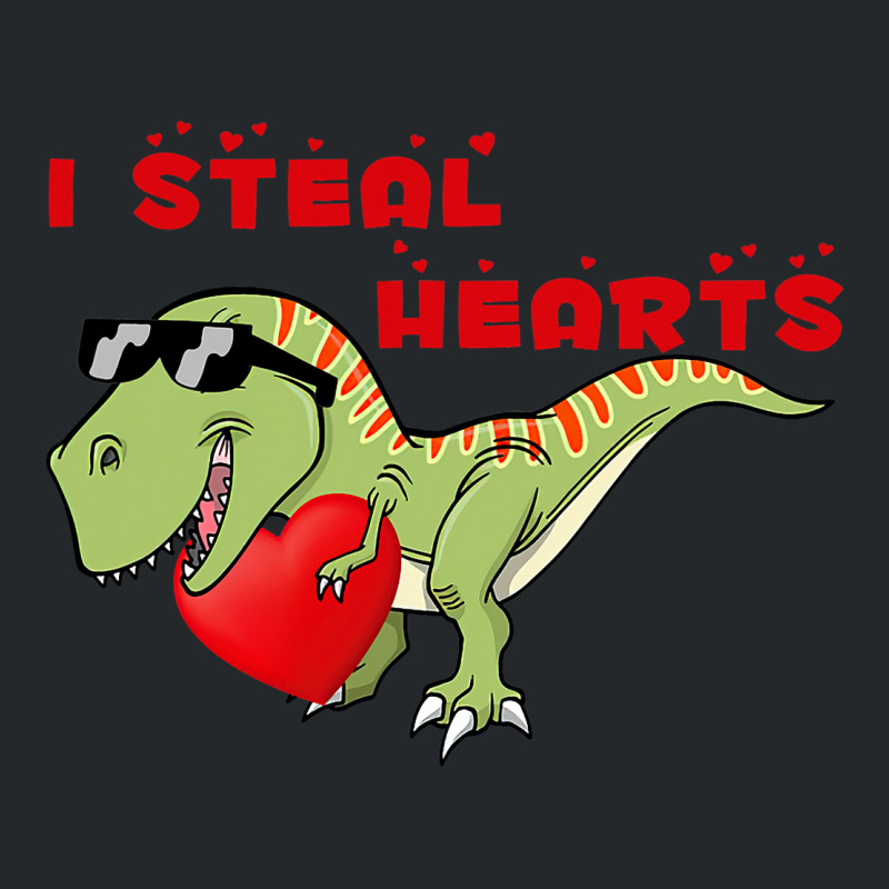 I Steal Hearts Dinosaur Dino T Rex Valentines Day  Crewneck Sweatshirt | Artistshot