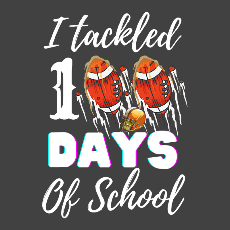 I Tackled 100 Day Of School Football Boy 100th Day Vintage T-shirt | Artistshot