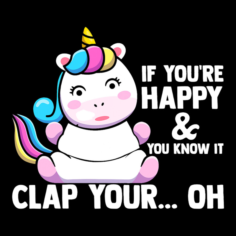 If You Are Happy Lap Your Hands Unicorn Costume Ou V-neck Tee | Artistshot