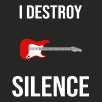 Guitar I Destroy Silence 1 Ladies Fitted T-shirt | Artistshot