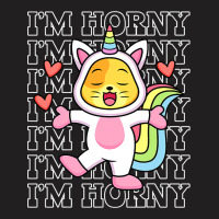 Im Horny Funny Unicorn Pun Horn Kawaii Cat 2 T-shirt | Artistshot