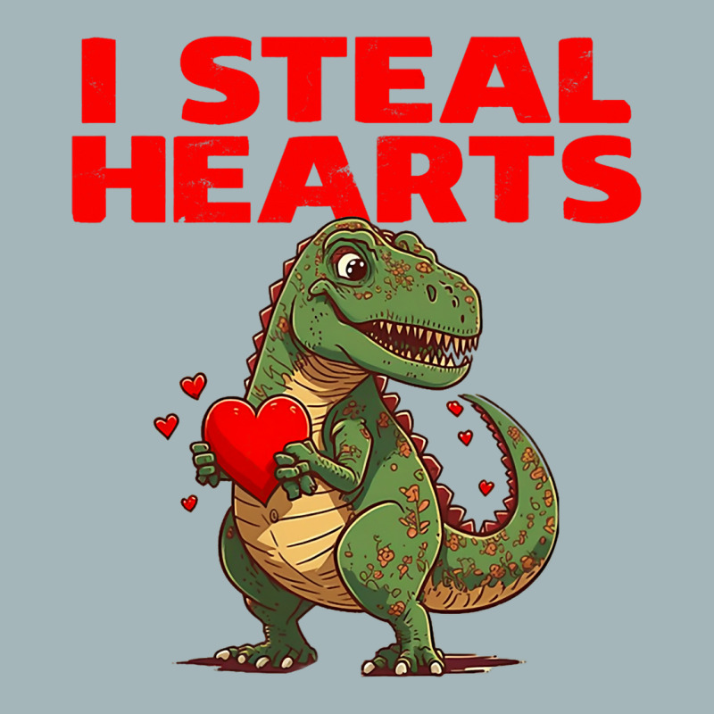 I Steal Hearts Trex Cute Valentines Day Boys Girls Unisex Sherpa-lined Denim Jacket | Artistshot