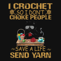 I Crochet So I Dont Choke People Cutie Cat Yarn Co Graphic T-shirt | Artistshot