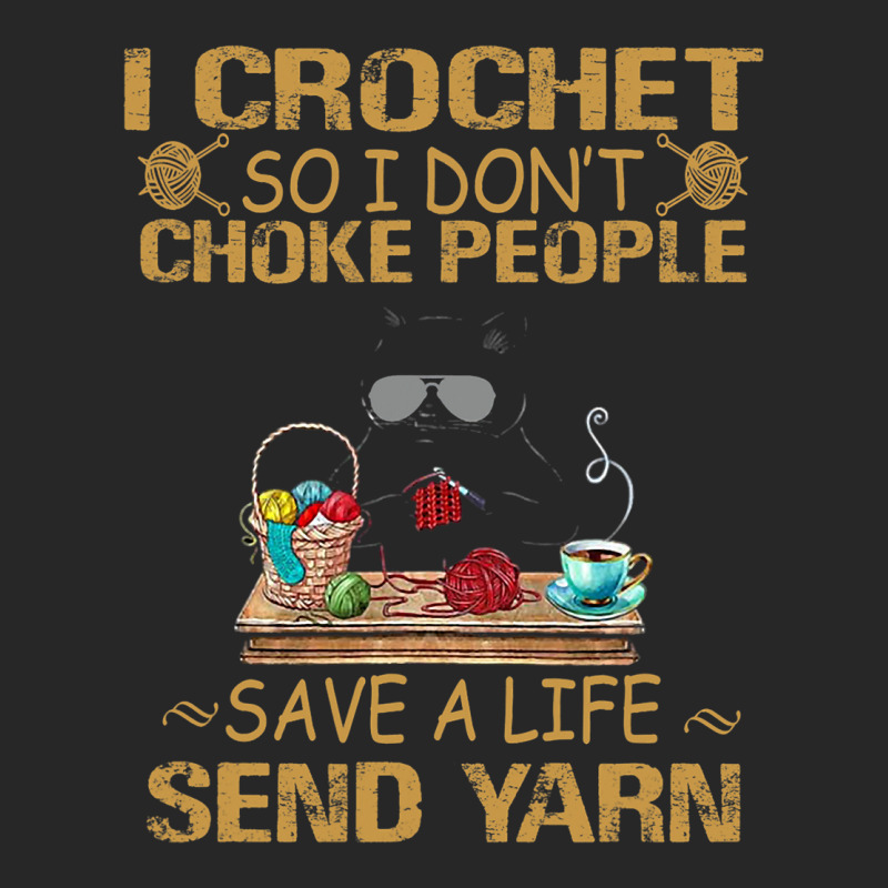 I Crochet So I Dont Choke People Cutie Cat Yarn Co Men's T-shirt Pajama Set | Artistshot