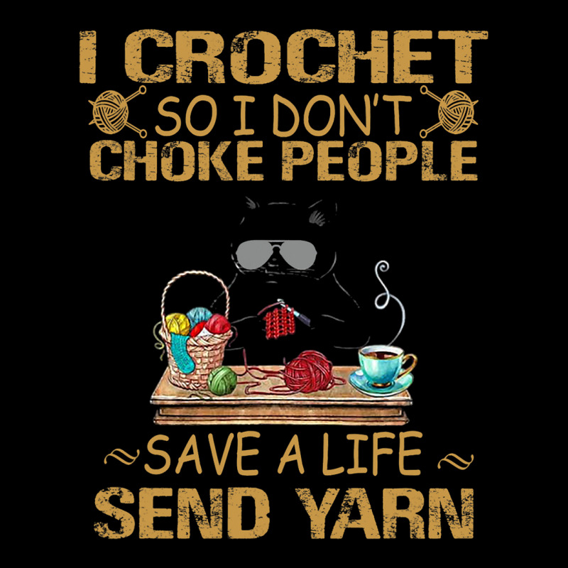 I Crochet So I Dont Choke People Cutie Cat Yarn Co Long Sleeve Shirts | Artistshot