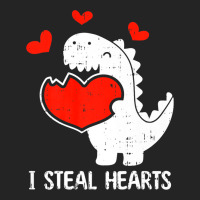 I Steal Hearts Valentines Day Cool T Rex Dinosaur  3/4 Sleeve Shirt | Artistshot