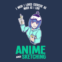 I Love Anime And Sketching Anime Anime And Sketchi Ladies Denim Jacket | Artistshot