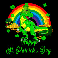 Happy St. Patricks Day Shamrocks Trex With Pot Of  V-neck Tee | Artistshot